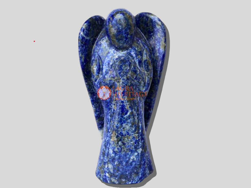 Lapis Lazuli Angel Statue Handmade Hand Carved Angel